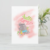 Hello Spring Birthday Tee Party Einladung (Stehend Vorderseite)