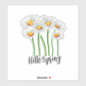 Hello Spring, Daisy Blume Design Aufkleber (Blatt)