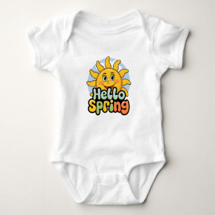 Hello Spring: Die Sonne lächelt und der blaue Himm Baby Strampler