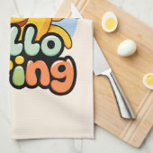 Hello Spring: Die Sonne lächelt und der blaue Himm Geschirrtuch (Viertel Falte)