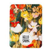 Hello Spring. Fine Art Custom Easter Gift Magnet (Vertikal)