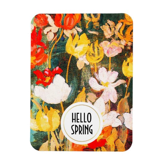 Hello Spring. Fine Art Custom Easter Gift  Magnet (Vertikal)