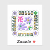 Hello Spring Floral Decorated Sticker (Blatt)