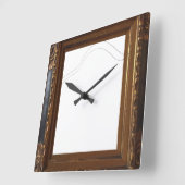 Hello Spring Floral Wreath Clock – A Celebration o Quadratische Wanduhr (Winkel)