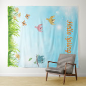 Hello Spring Foto Party Hintergrund Wandteppich (Beispiel (Horizontal))