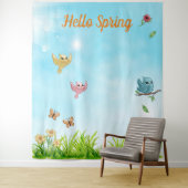 Hello Spring Foto Party Hintergrund Wandteppich (Beispiel)