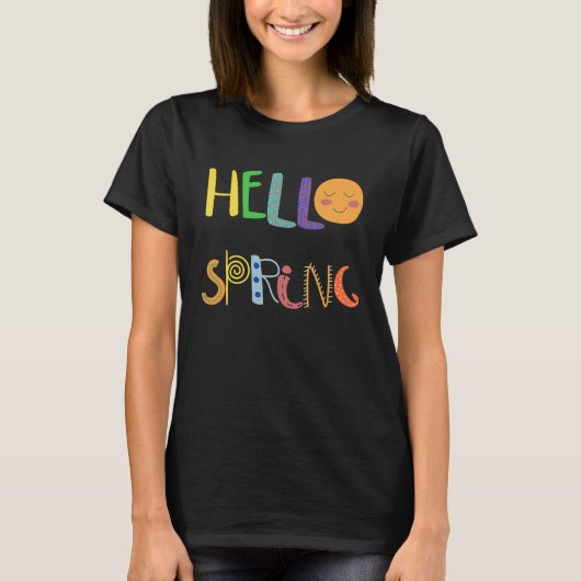 Hello Spring Fun Happy Spring T-Shirt (Vorderseite)
