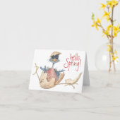 Hello Spring - Karte (Gelbe Blume)