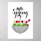 Hello Spring Moderne Kunst für Wohngestaltung Poster (Vorne)