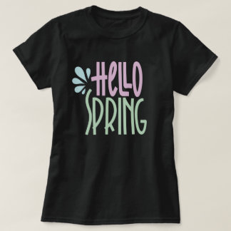 Hello Spring Niedlich Letters T - Shirt