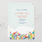 Hello Spring Party Einladung (Vorne/Hinten)