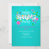 Hello Spring Party Einladung (Vorderseite)