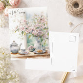 Hello Spring Pastel Apple Blüten Feiertagspostkarte