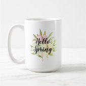 Hello Spring Pastel Watercolor Blume Kaffeetasse (Links)
