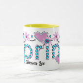 Hello Spring Personalisiertes Geschenk Tasse (Zentrum)