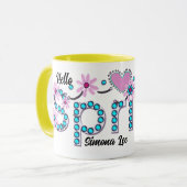 Hello Spring Personalisiertes Geschenk Tasse (Vorderseite Links)