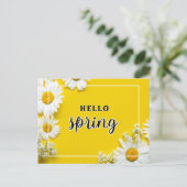 Hello Spring Postkarte (Stehend Vorderseite)