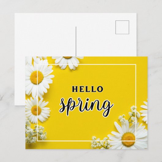 Hello Spring Postkarte (Vorne/Hinten)