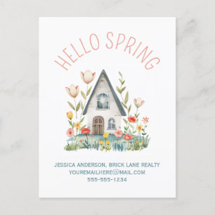 Hello Spring Real Anwesen Kontaktinformationen Postkarte