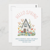 Hello Spring Real Anwesen Kontaktinformationen Postkarte (Vorne/Hinten)