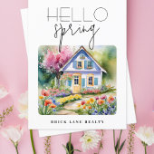 Hello Spring Real Anwesen Marketing Postkarte