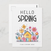 Hello Spring Real Anwesen Postkarte (Vorne/Hinten)