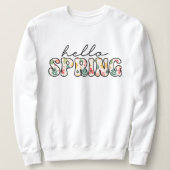 Hello spring Retro floral  Sweatshirt (Design vorne)
