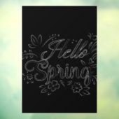 Hello Spring Sign Fensteraufkleber (Blatt 3)
