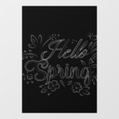 Hello Spring Sign Fensteraufkleber (Blatt)