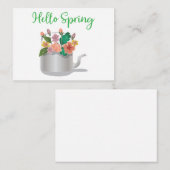 Hello Spring Sign Mitteilungskarte (Vorne/Hinten)