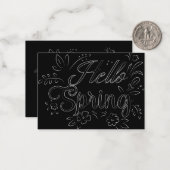 Hello Spring Sign Mitteilungskarte (Vorderseite/Rückseite Beispiel)