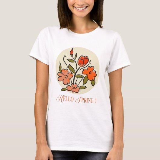 Hello Spring Sign T-Shirt (Vorderseite)