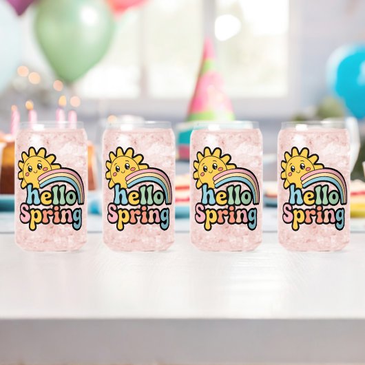 Hello Spring: Sonne, Regenbogen und gute Laune Dosenglas (Insitu (Geburtstag))