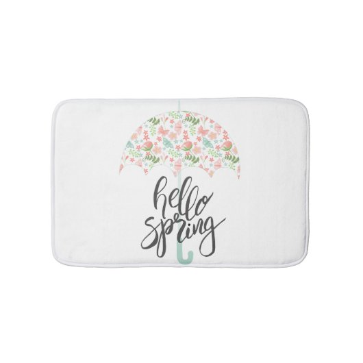 Hello Spring Umbrella Bath Mat Badematte (Vorderseite)