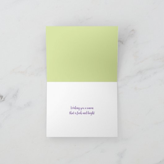 "Hello Spring" und Crocuses Faltes Grußkarte Karte (Innenseite)