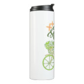 Hello Spring Vintage Bicycle Illustration Thermosbecher (Nach links gedreht)