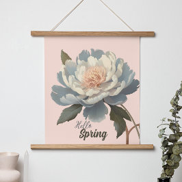 HELLO SPRING VINTAGE BLUME POSTER