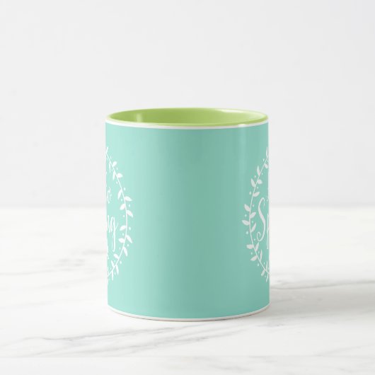 Hello Spring Wreath & Bunny Tasse (Zentrum)