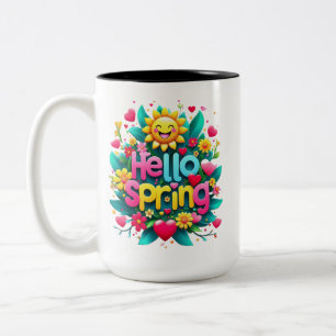 Hello Spring Zweifarbige Tasse