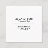 Hello Square Business Cards Quadratische Visitenkarte (Rückseite)