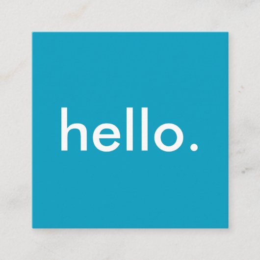 Hello Square Business Cards Quadratische Visitenkarte (Vorderseite)