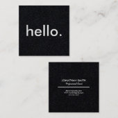 Hello Square Business Cards Quadratische Visitenkarte (Vorne/Hinten)