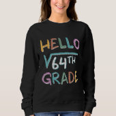 Hello Square Root Of 64 Grade Back To School Sweatshirt (Vorderseite)
