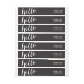Hello Stationery Wraparound Return Address Label (Bogen)
