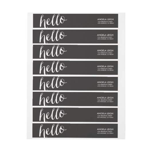 Hello Stationery Wraparound Return Address Label (Bogen)
