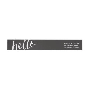 Hello Stationery Wraparound Return Address Label