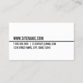 "Hello" Stilvoll Moderne Minimalistisch Visitenkarte (Rückseite)