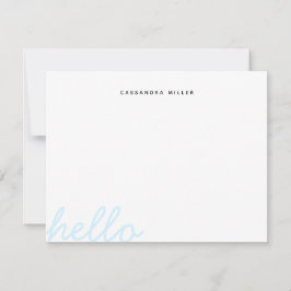 Hello Stylish Script Modern Minimal Personalisiert Mitteilungskarte