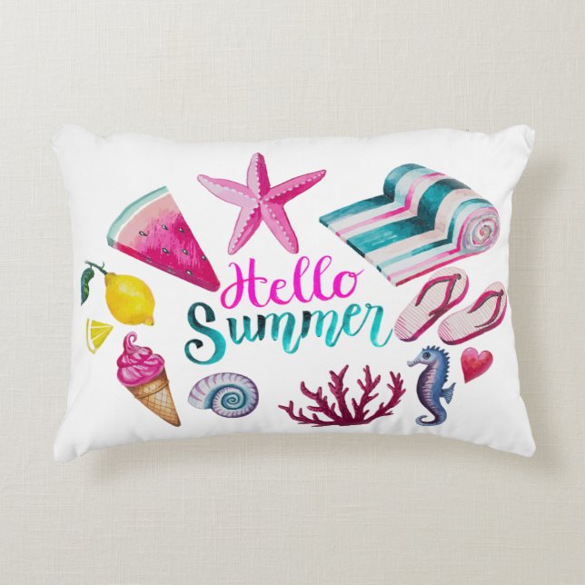 Hello Summer Accent Pillow Dekokissen (Vorderseite)