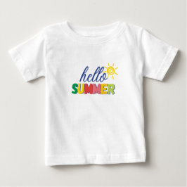 "hello summer" baby t-shirt